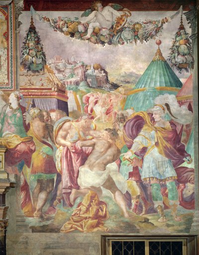 Marcus Furius Camillus punishing the master of Falerii in 394 BC by Francesco de Rossi Salviati Cecchino